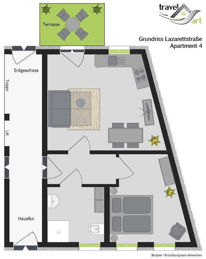 Travel Art Boardinghouse Aparthotel Neuruppin Exteriör bild